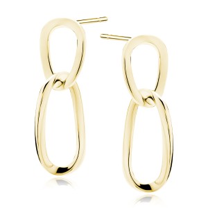 Cercei argint lungi placati cu aur galben DiAmanti Z2000EG-DIA (Argint 925‰ 1,9 g.)